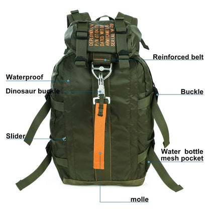 Vintage Style Nylon Hiking Backpack