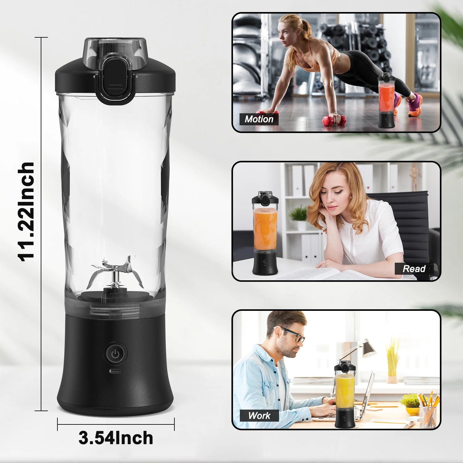 ELECTRIC PORTABLE BLENDER 500ML - Ezorya